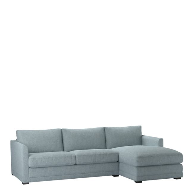 sofa.com Aissa Medium Right Hand Chaise Sofa in Textured Cotton Minty
