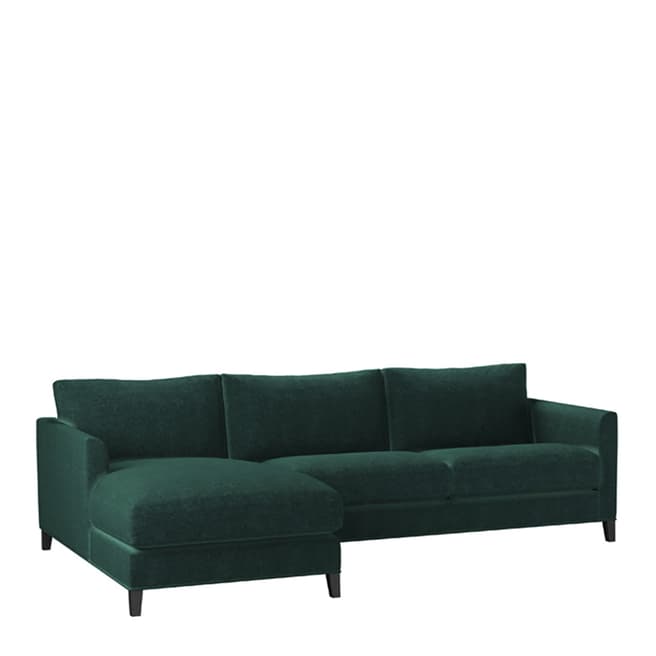 sofa.com Izzy Medium Left Hand Chaise Sofa in Spruce Vintage Chenille