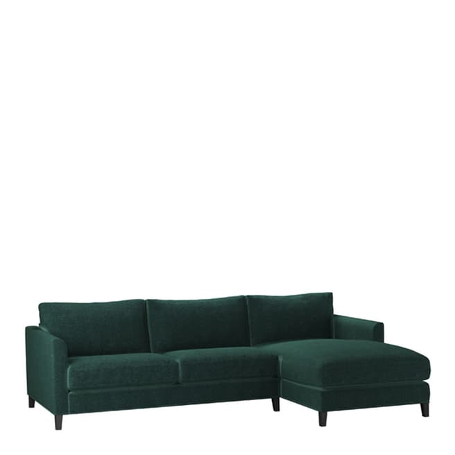 sofa.com Izzy Medium Right Hand Chaise Sofa in Spruce Vintage Chenille