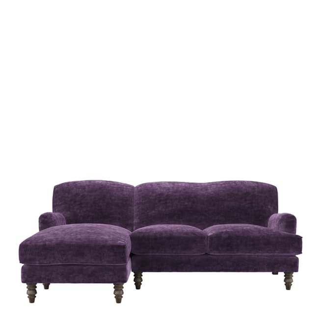 sofa.com Snowdrop Left Hand Facing Chaise Sofa in Wine Roosevelt Velvet