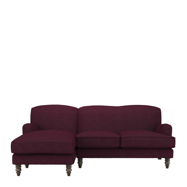 sofa.com Snowdrop Left Hand Facing Chaise Sofa in Oxblood Soft Wool
