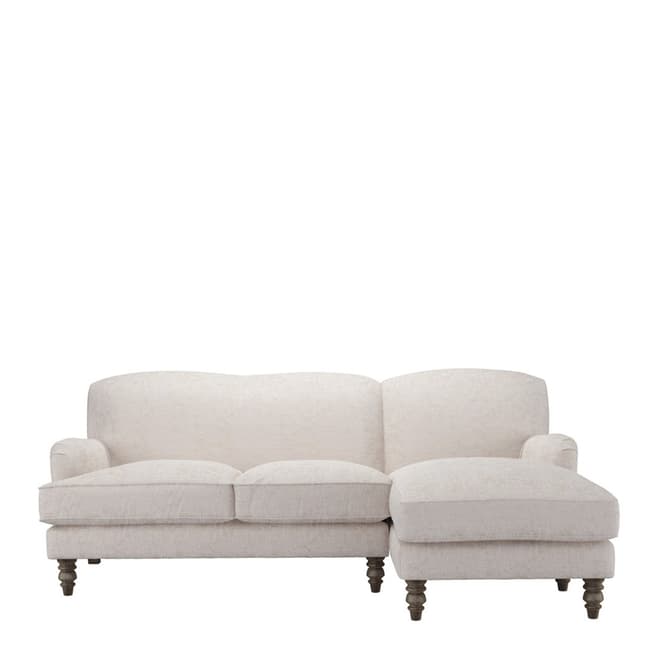 sofa.com Snowdrop Right Hand Facing Chaise Sofa in Antique Chenille- Rose Gold