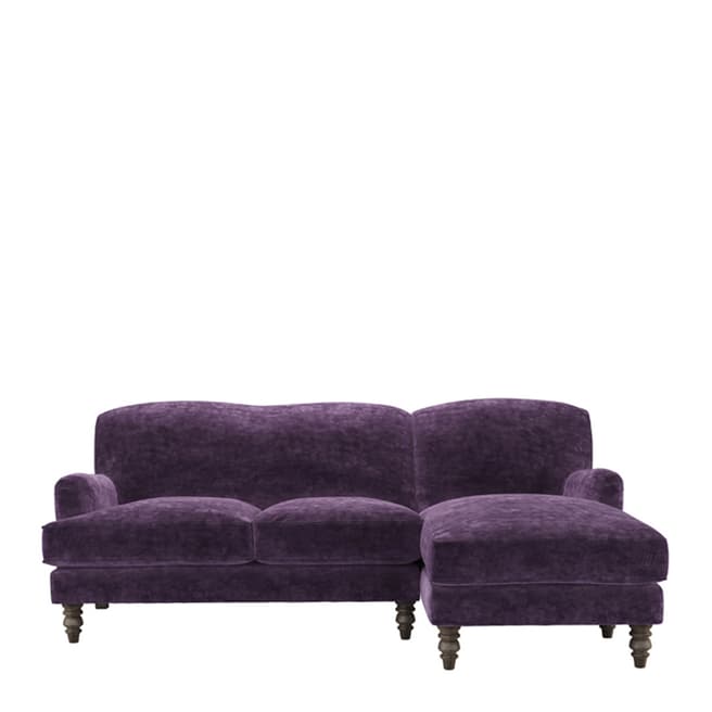 sofa.com Snowdrop Right Hand Facing Chaise Sofa in Wine Roosevelt Velvet