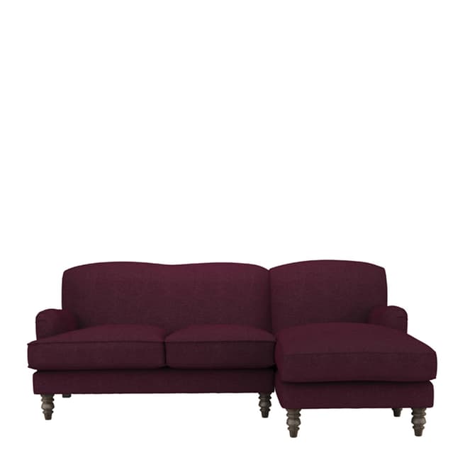 sofa.com Snowdrop Right Hand Facing Chaise Sofa in Oxblood Soft Wool