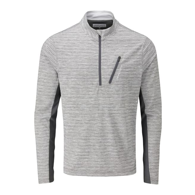 Henri Lloyd Grey Vantage Long Sleeve Half Zip Tech Sweater