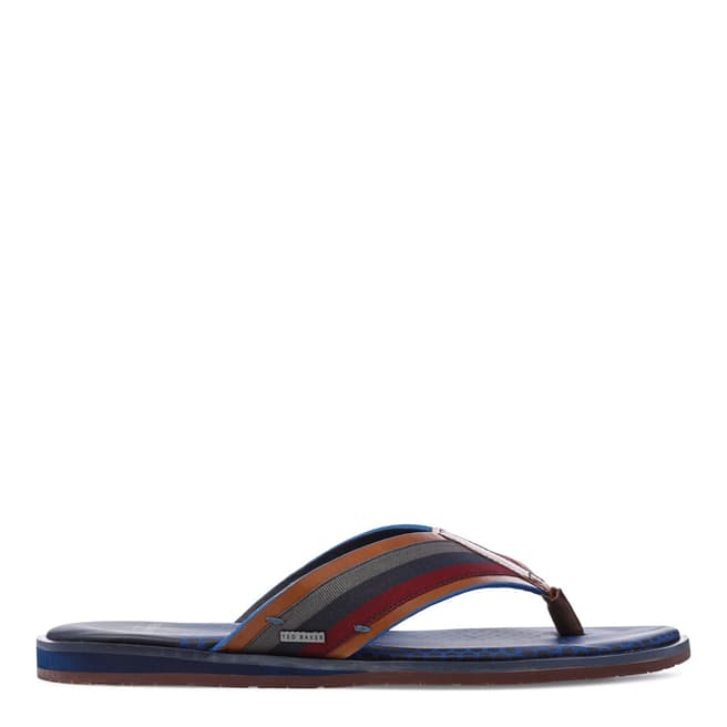 Ted Baker Tan Leather Knowlun Stripe Sandals 