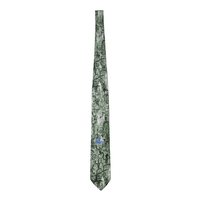 Vivienne Westwood Green Patterned Tie
