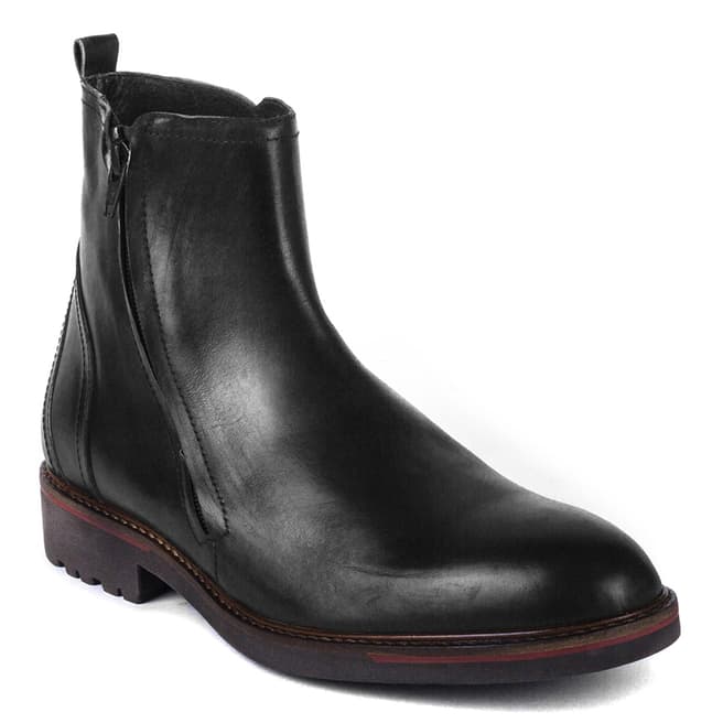 Men’s Heritage by Ortiz & Reed Black Leather Bazzip Boots