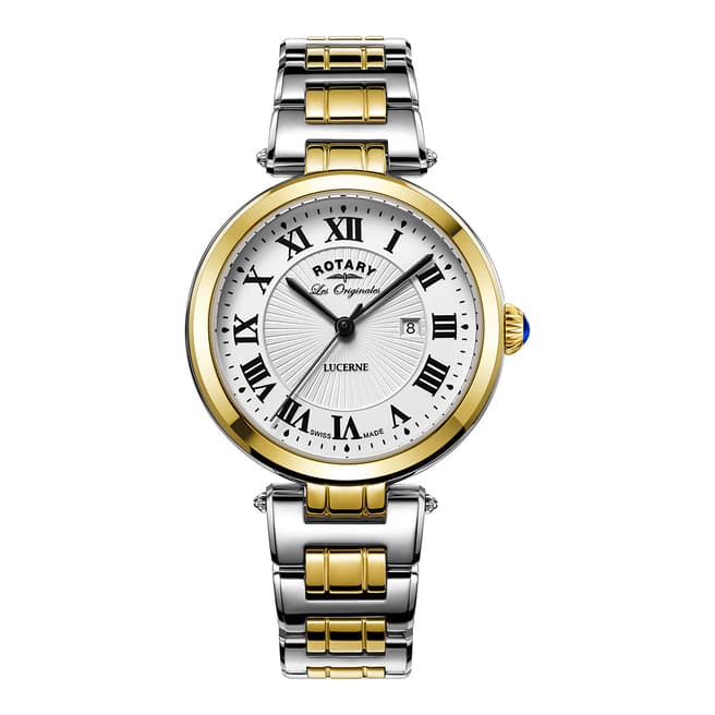 Rotary Women's Two Tone Silver/Gold Lucerne Quartz Watch
