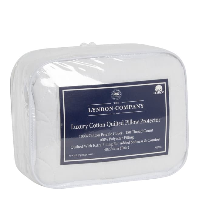 The Lyndon Company Luxury Cotton Pair of Pillow Protectors