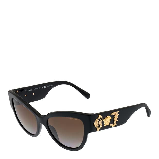 Versace Gold/Black/Brown Women's Versace Sunglasses