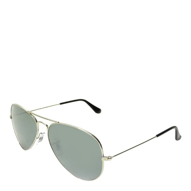 Ray-Ban Silver/Grey Men's Ray Ban Aviator Sunglasses 56mm