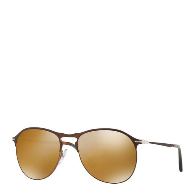 Persol Men's Matte Brown/Gold Persol Sunglasses