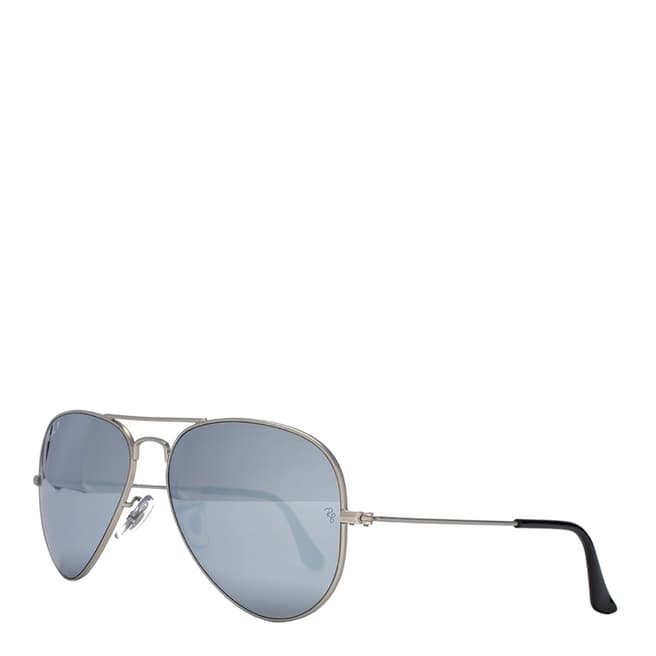 Ray-Ban Grey/Silver Unisex Aviator Ray Ban Polarised Sunglasses 58mm