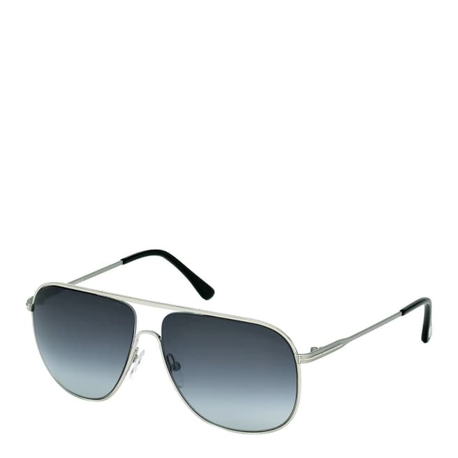 Tom Ford Men's Silver and Black Dominic Sunglasses 58mm