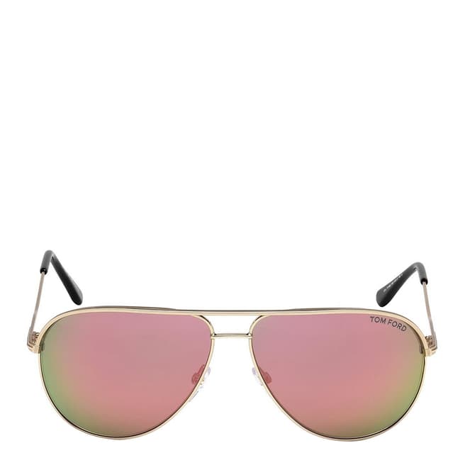 Tom Ford Men's Matte Rose Gold Erin Sunglasses 59mm