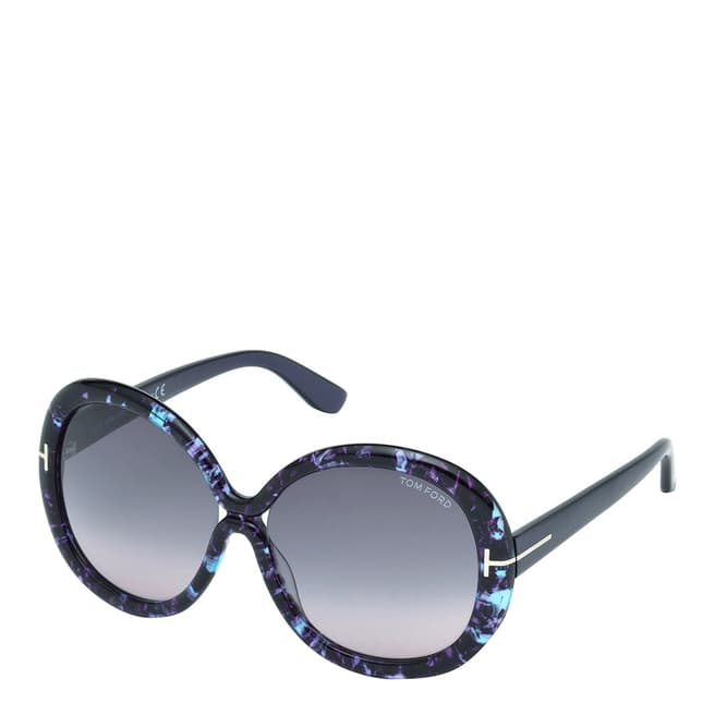 Tom Ford Women's Purple with Marble Effect Giselle Sunglasses 58mm