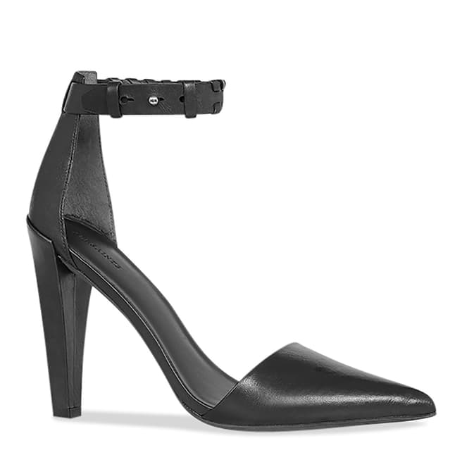 AllSaints Black Gabie Leather Heeled Shoes