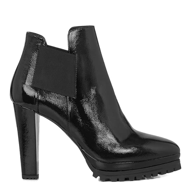 AllSaints Black Patent Leather Sarris Ankle boots