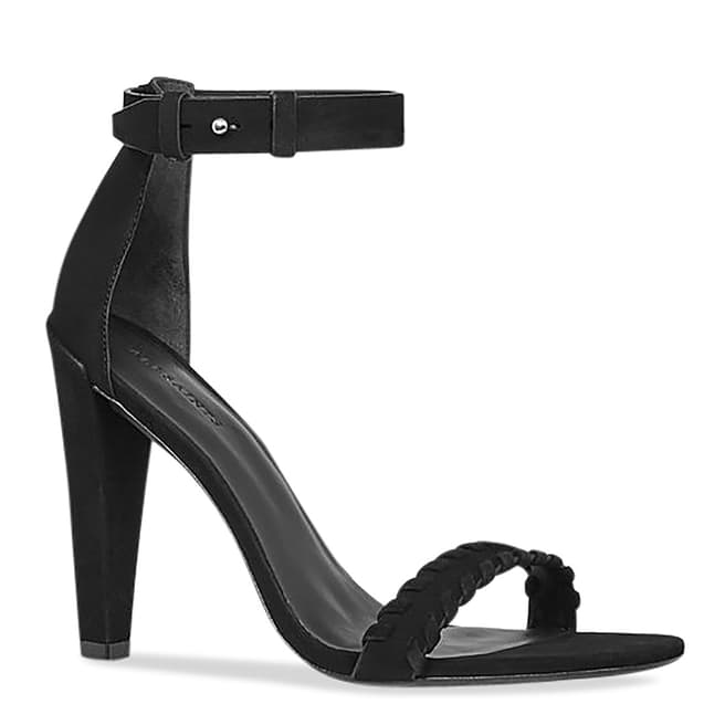 AllSaints Black Effie Suede Leather Heels