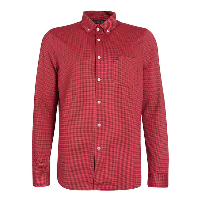 Musto Red/Navy Effortless Long Sleeve Shirt