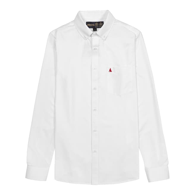 Musto White Effortless Long Sleeve Shirt