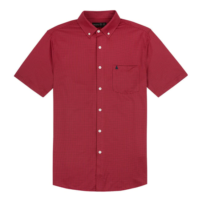 Musto Red/Navy Effortless Short Sleeve Shirt