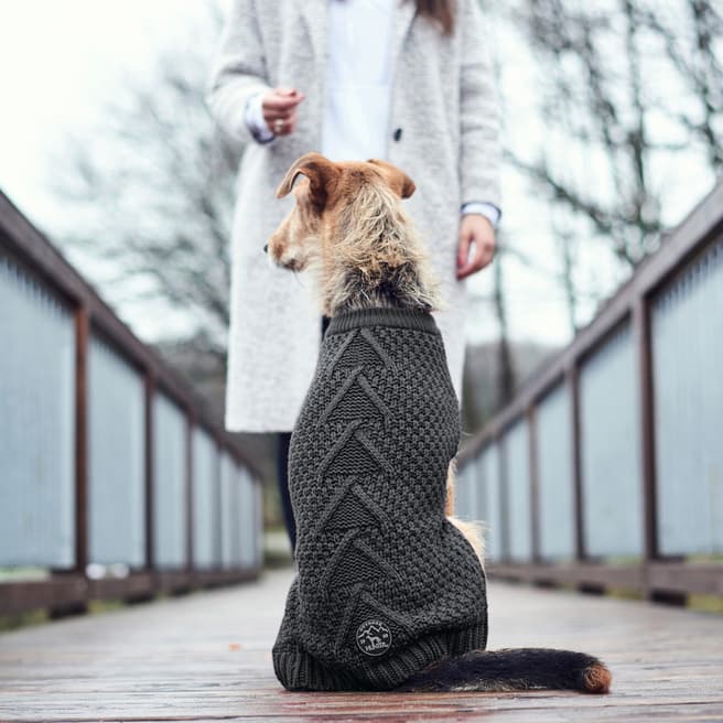 HUNTER Pet UK Anthracite Malmo Dog Pullover, 45 cm