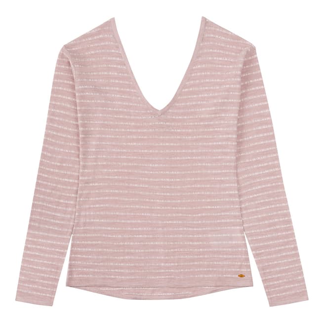 Musto Pink/White Beach Stripe Knit
