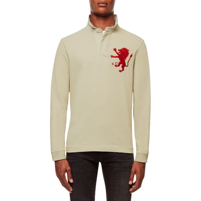 Kent & Curwen Ivory Veasley Long Sleeve Polo Top