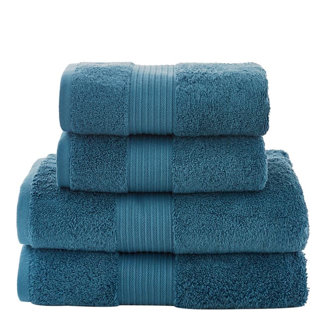 The Lyndon Company Bliss Pair of Hand Towels, Petrol
