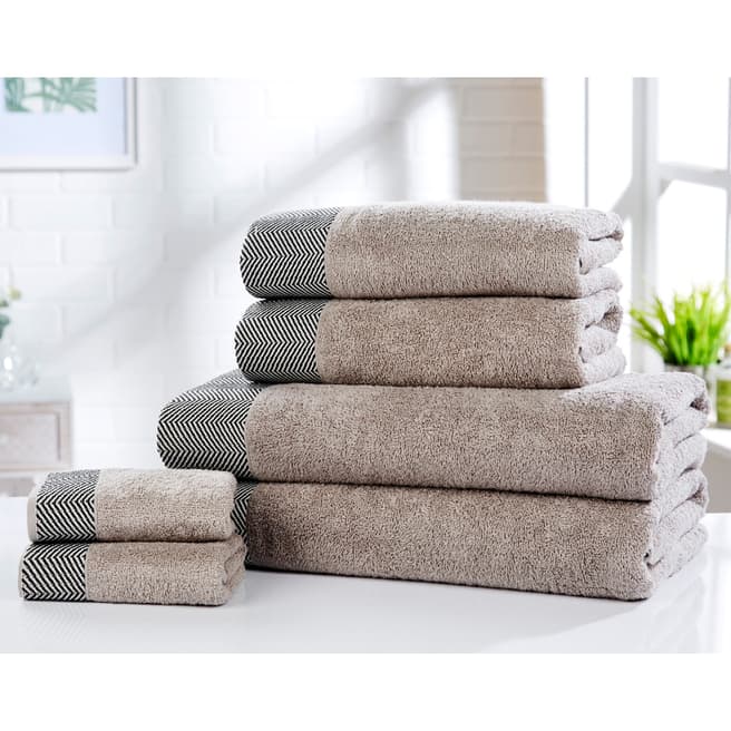 Rapport Tidal Set of 6 Towels, Natural