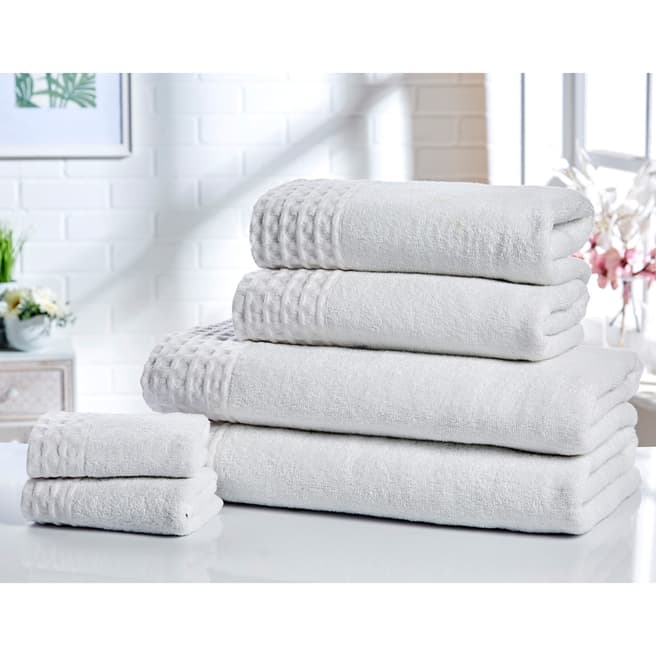 Rapport Retreat Set of 6 Towels, White