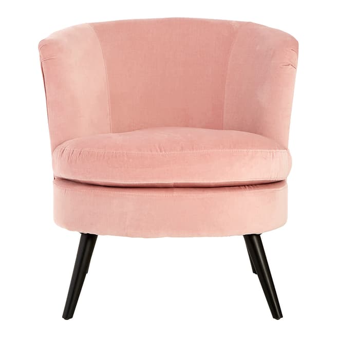 Fifty Five South Pink Plush Velvet Round Armchair