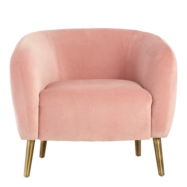 Fifty Five South Louxor Pink Velvet Round Armchair