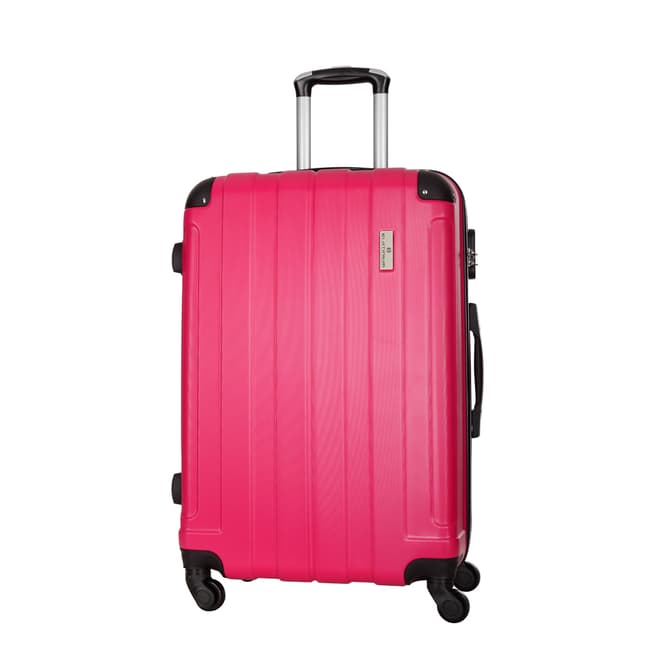 Platinium Fuschia Delos 4 Wheeled Suitcase 60cm