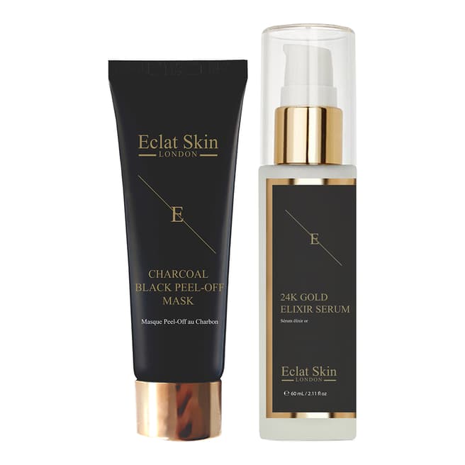 Eclat Skin London Anti-Wrinkle Elixir Serum 24k Gold + Purifying Black Peel-Off Mask 24k Gold