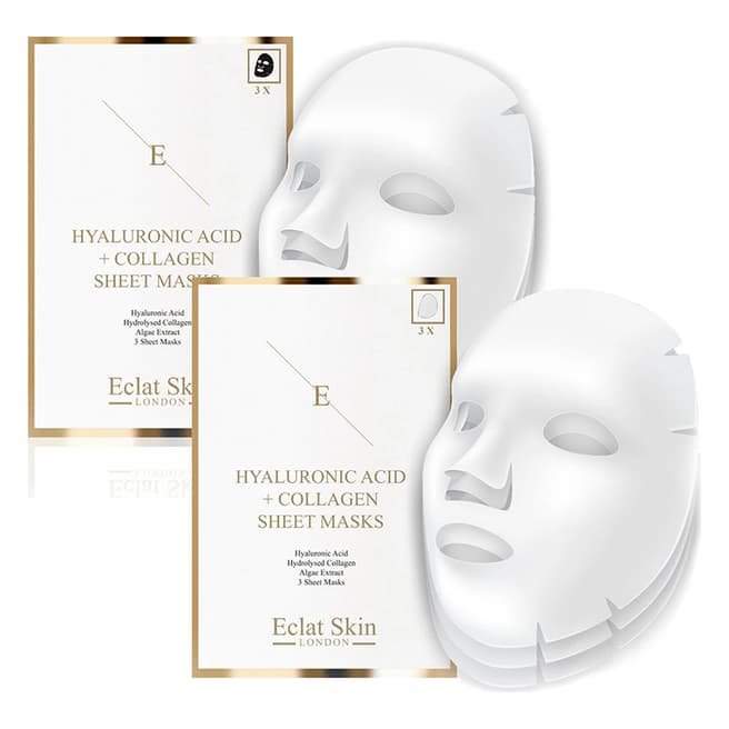 Eclat Skin London Hyaluronic Acid & Collagen Mask - 3 Sheets X 2