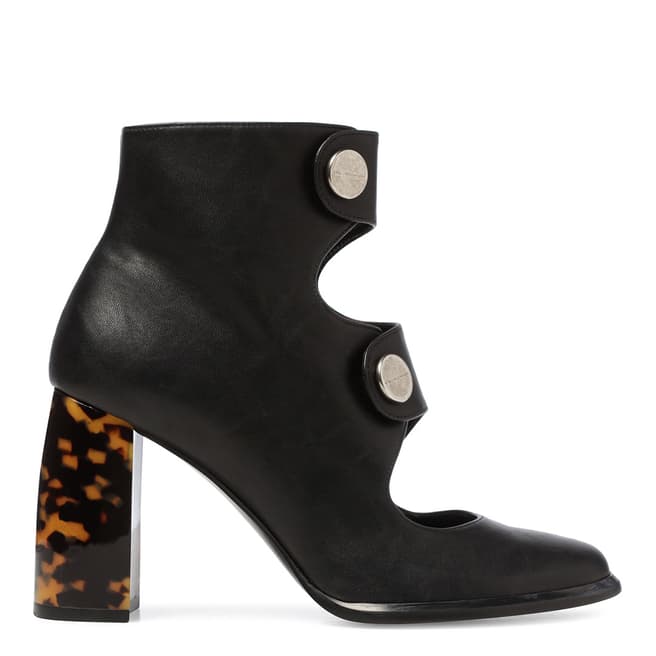 Stella McCartney Black Posie Cut Out Ankle Boots
