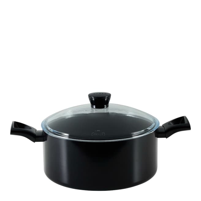 Pyrex Gusto Black Diamond Non-stick Stew Pot and Lid, 4.6L