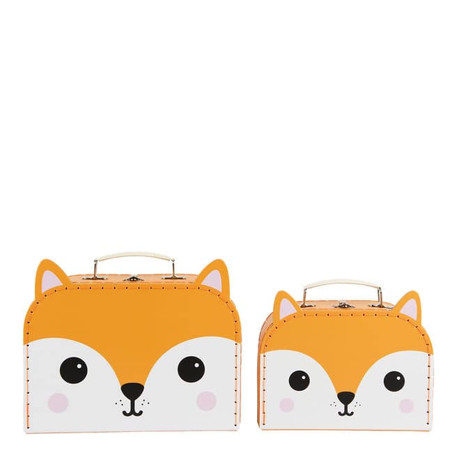 Sass & Belle Set Of 2 Hiro Fox Kawaii Friends Suitcases