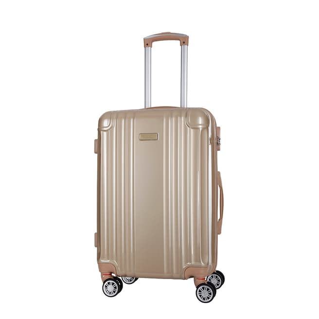 Travel One Beige Comilla 8 Wheeled Suitcase