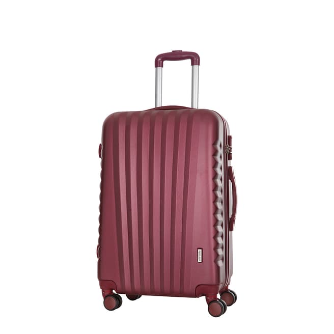 Travel One Burgundy 8 Wheel Suitcase 50cm