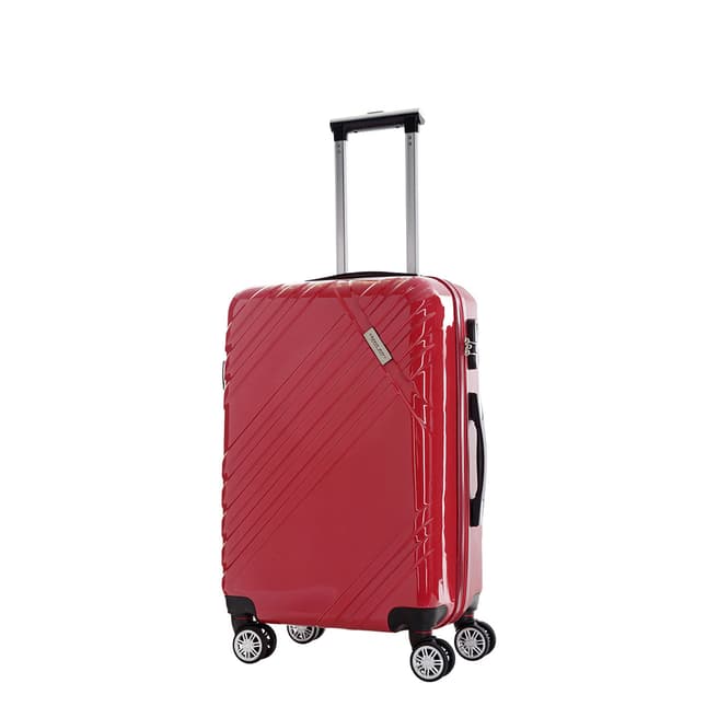 Travel One Red Rosciano 8 Wheeled Suitcase