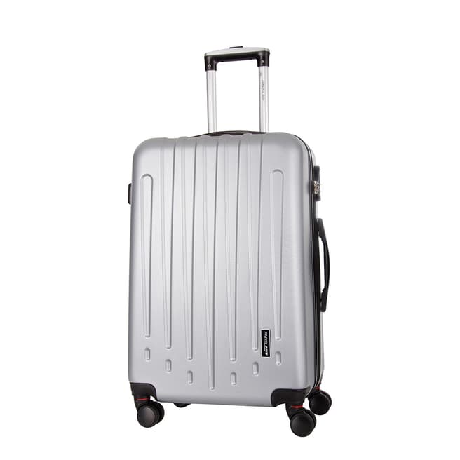 Travel One Silver Haryana 8 Wheeled Suitcase