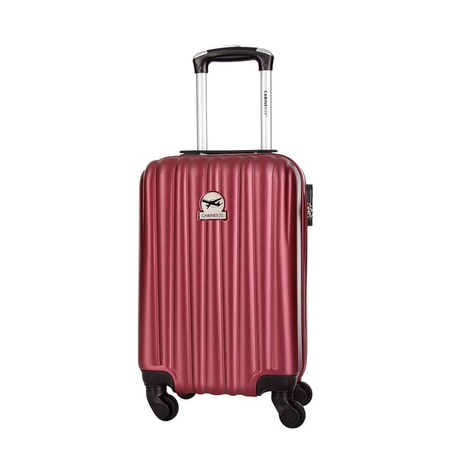 Cabine Size Red 4 Wheel Cabin Suitcase 46cm