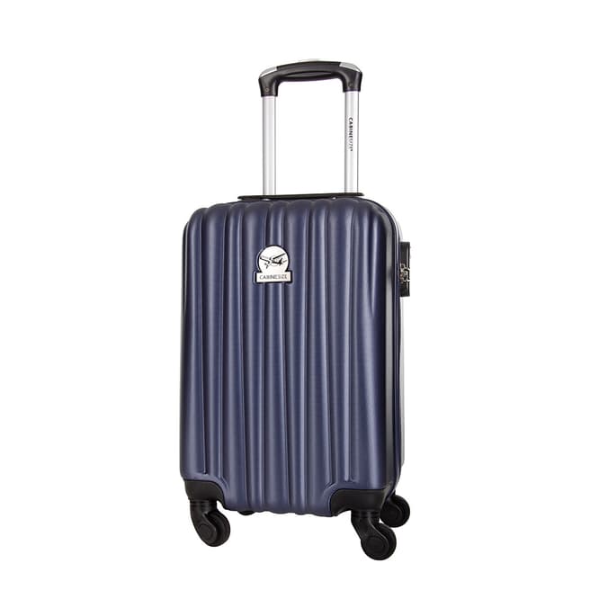 Cabine Size Navy Bright 4 Wheeled Cabin Suitcase 46cm