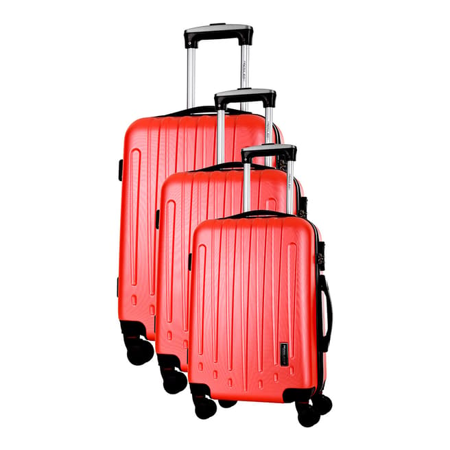 Travel One Coral Loria Set of Three 8 Wheeled Suitcases