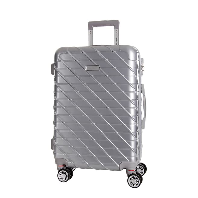 Travel One Silver Leiria 8 Wheel Suitcase