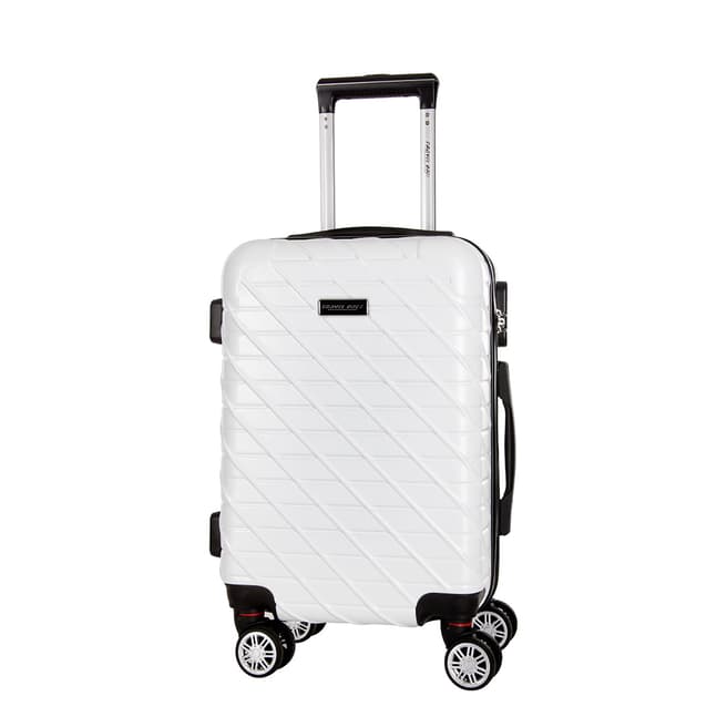 Travel One White Leiria 8 Wheel Suitcase